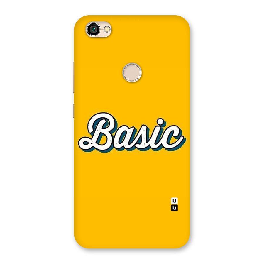 Basic Yellow Back Case for Redmi Y1 2017