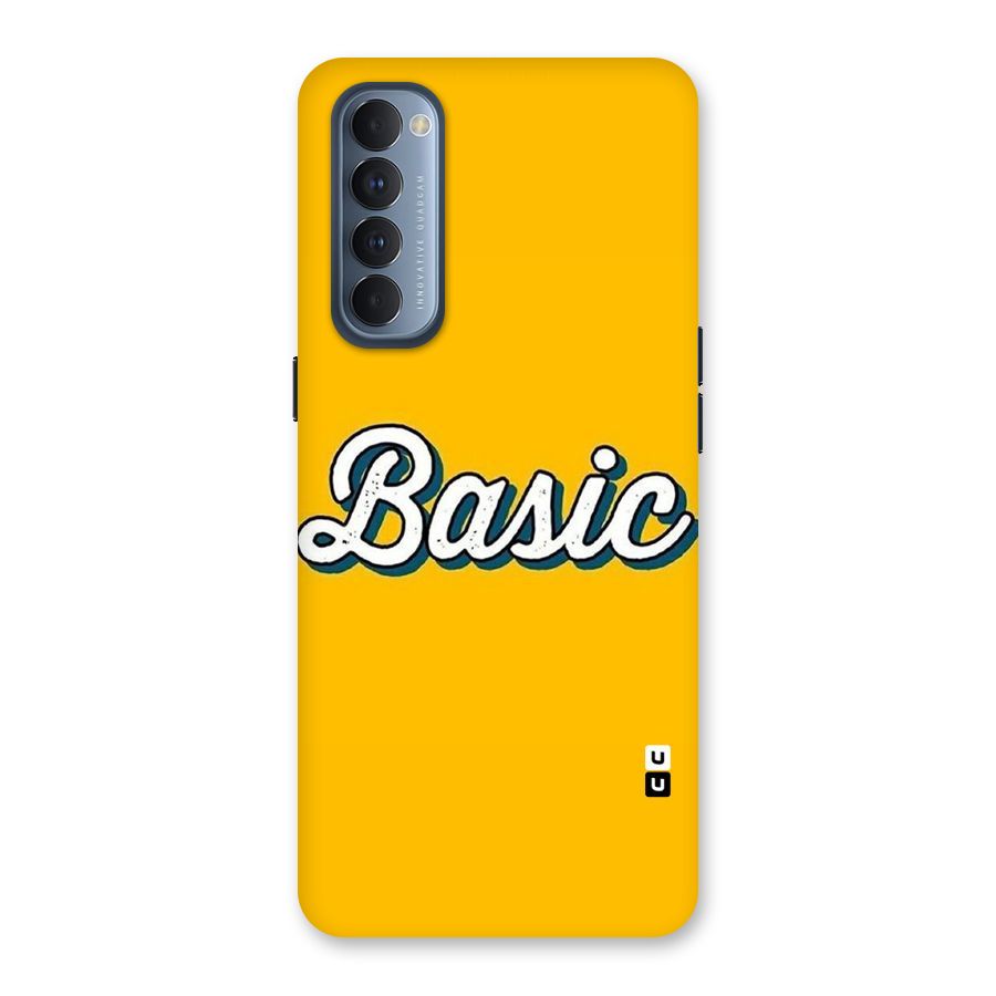 Basic Yellow Back Case for Reno4 Pro