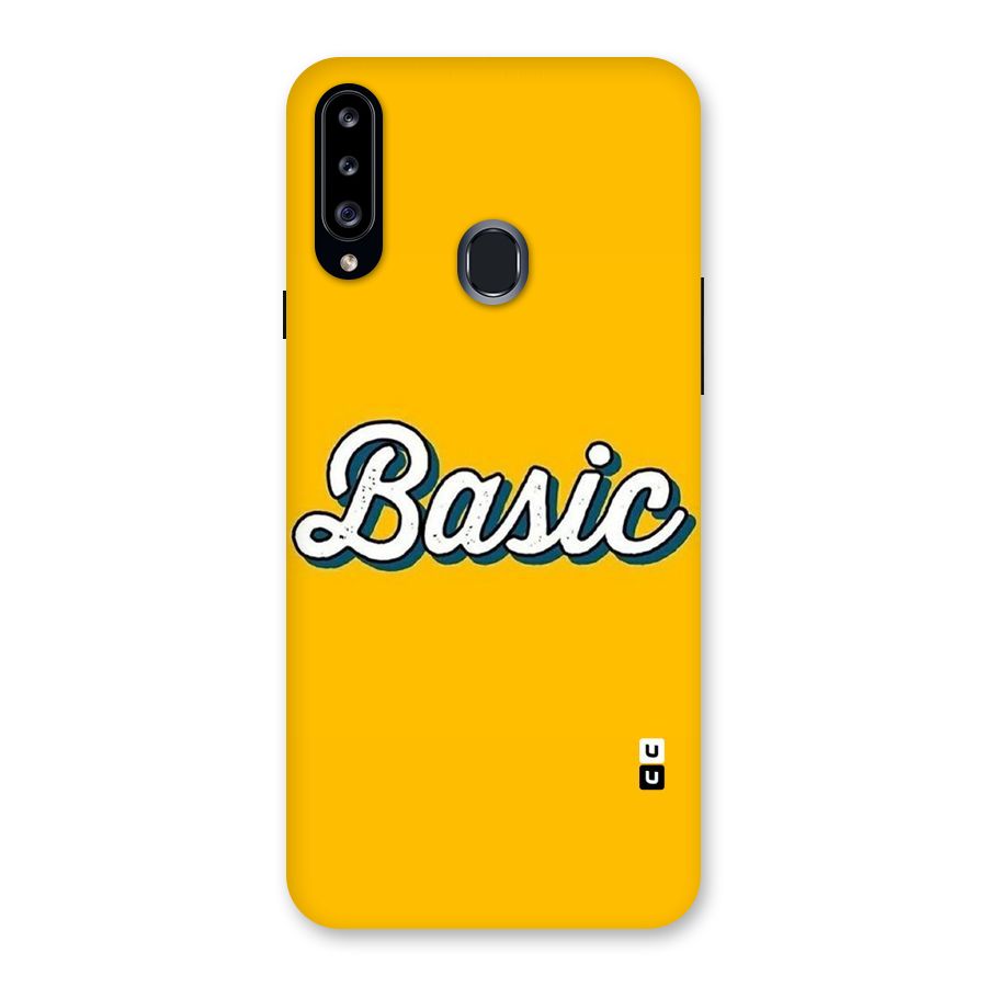 Basic Yellow Back Case for Samsung Galaxy A20s