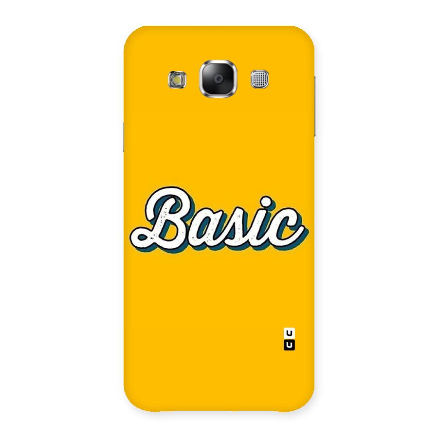 Basic Yellow Back Case for Samsung Galaxy E5