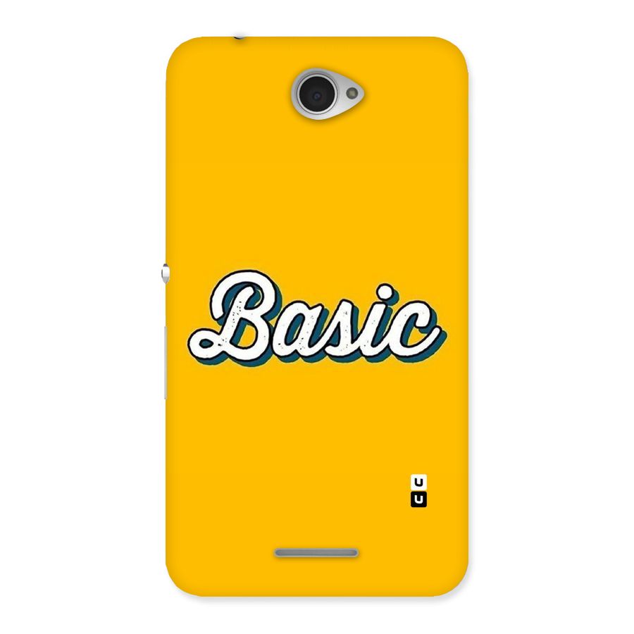 Basic Yellow Back Case for Sony Xperia E4