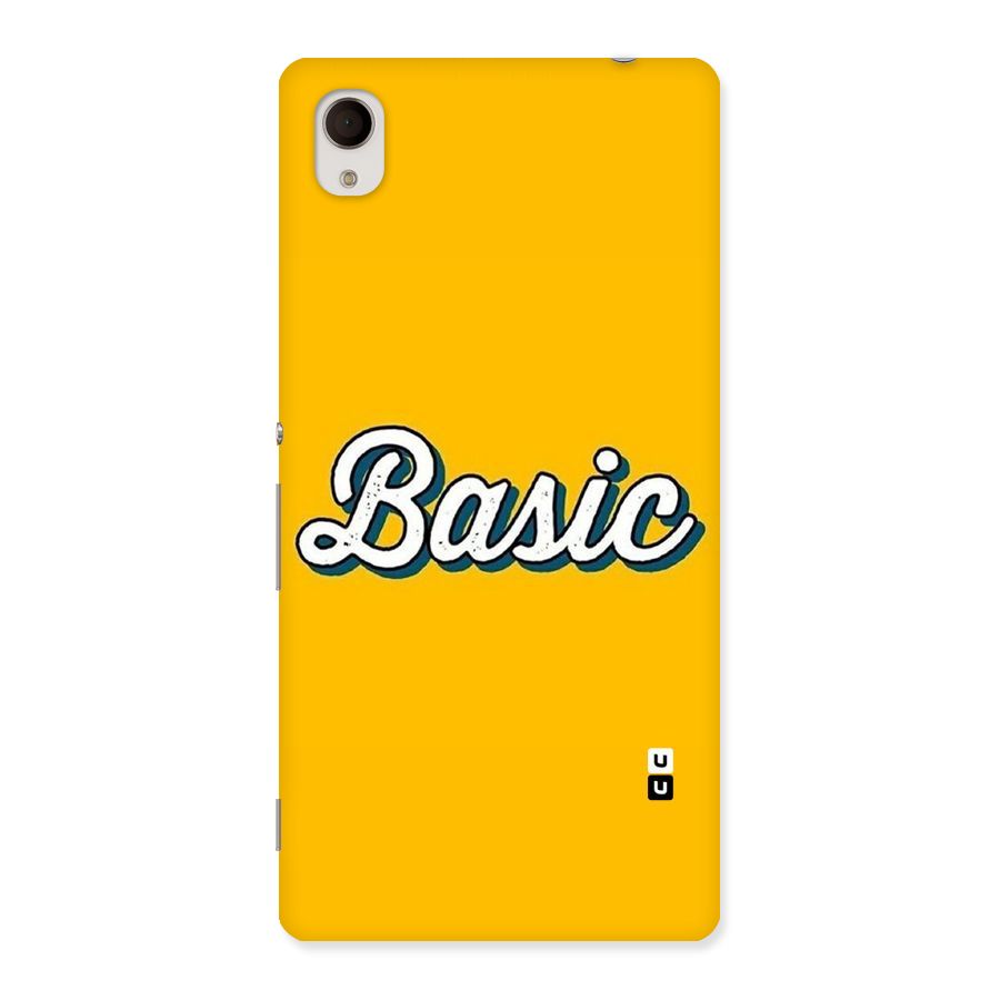 Basic Yellow Back Case for Sony Xperia M4
