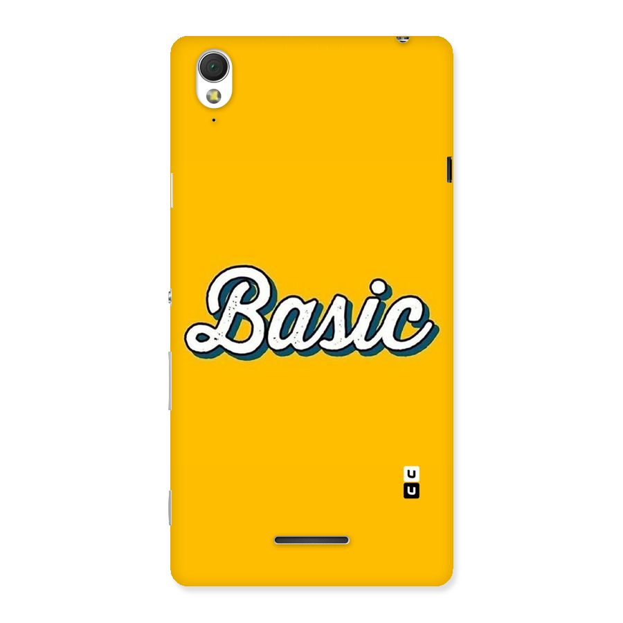 Basic Yellow Back Case for Sony Xperia T3