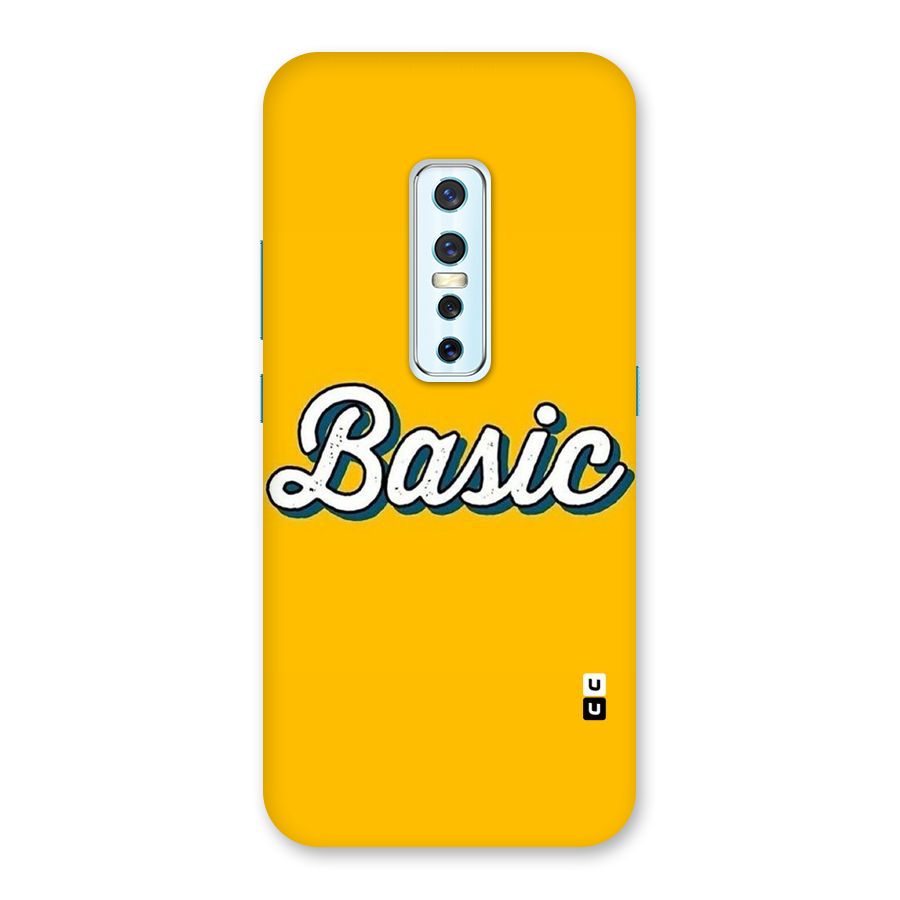 Basic Yellow Back Case for Vivo V17 Pro