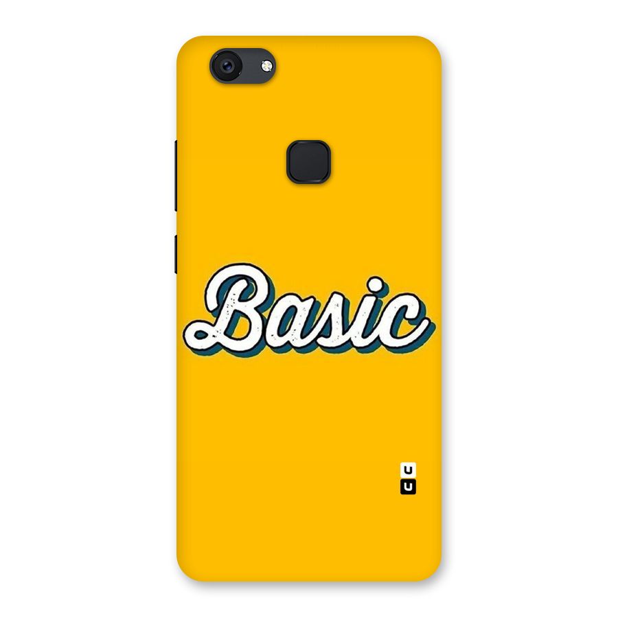 Basic Yellow Back Case for Vivo V7 Plus