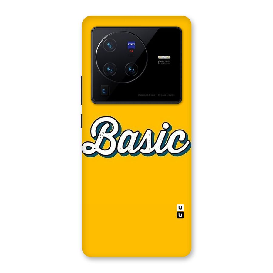 Basic Yellow Back Case for Vivo X80 Pro