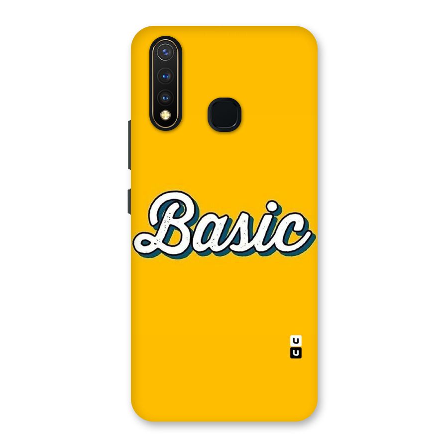 Basic Yellow Back Case for Vivo Y19