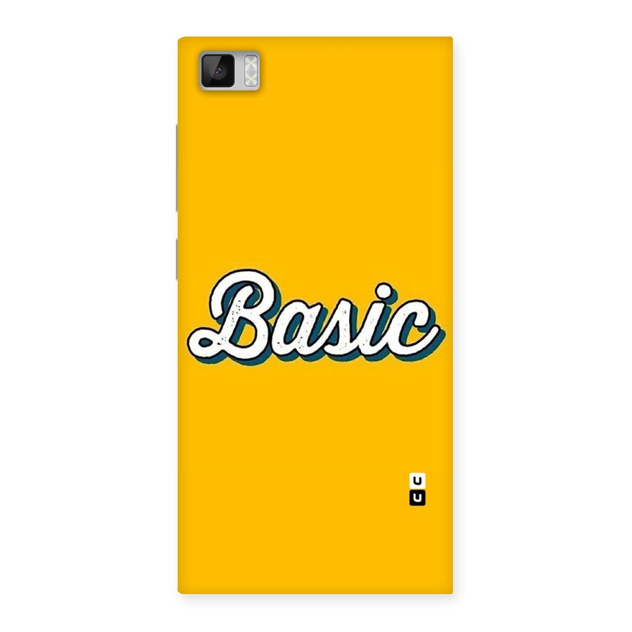 Basic Yellow Back Case for Xiaomi Mi3