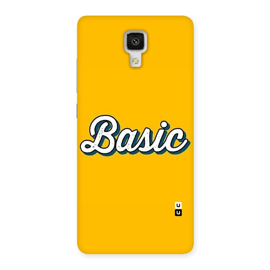 Basic Yellow Back Case for Xiaomi Mi 4