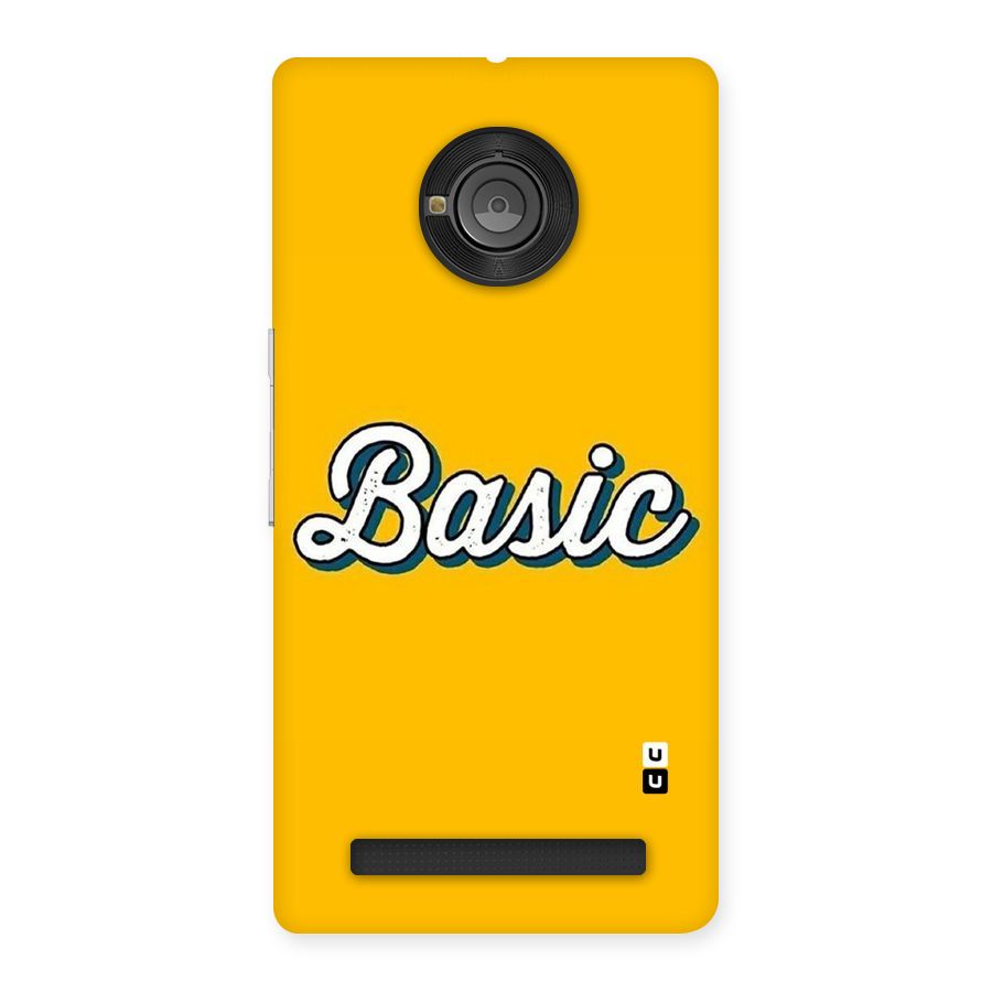 Basic Yellow Back Case for Yu Yunique