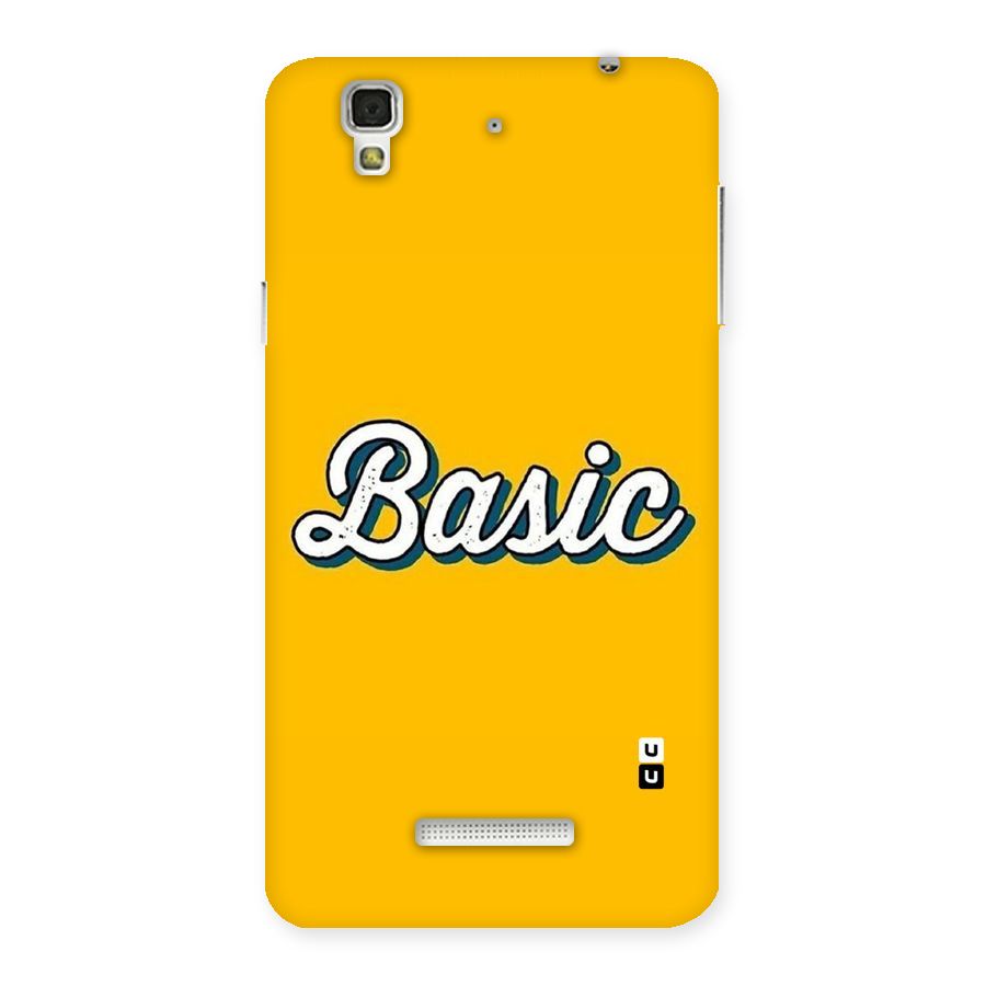 Basic Yellow Back Case for Yu Yureka