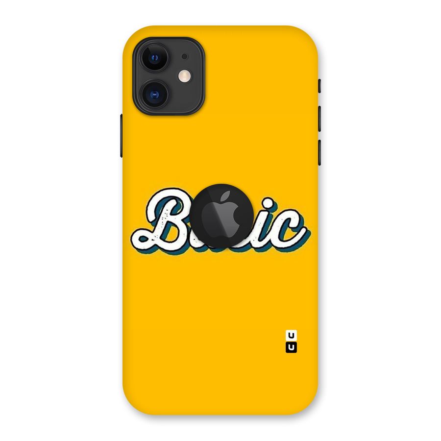 Basic Yellow Back Case for iPhone 11 Logo Cut