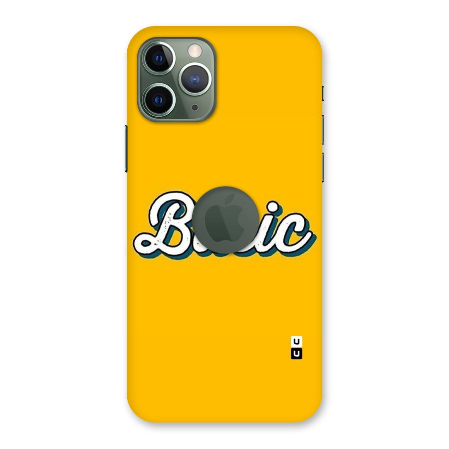 Basic Yellow Back Case for iPhone 11 Pro Logo  Cut