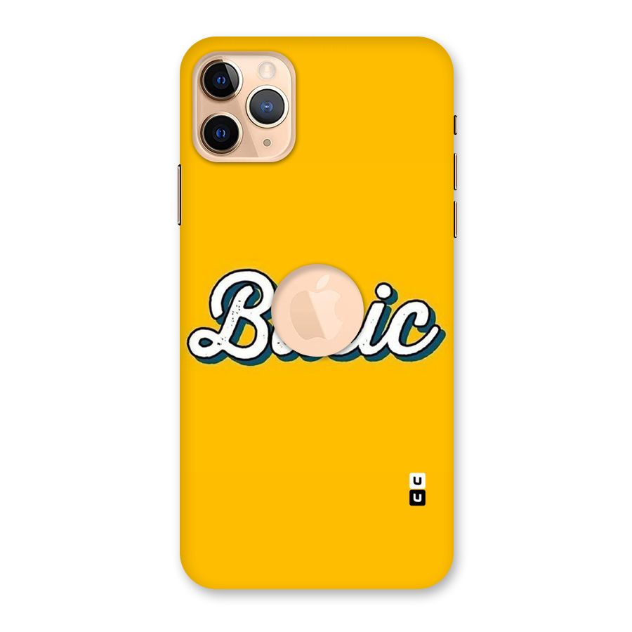 Basic Yellow Back Case for iPhone 11 Pro Max Logo Cut