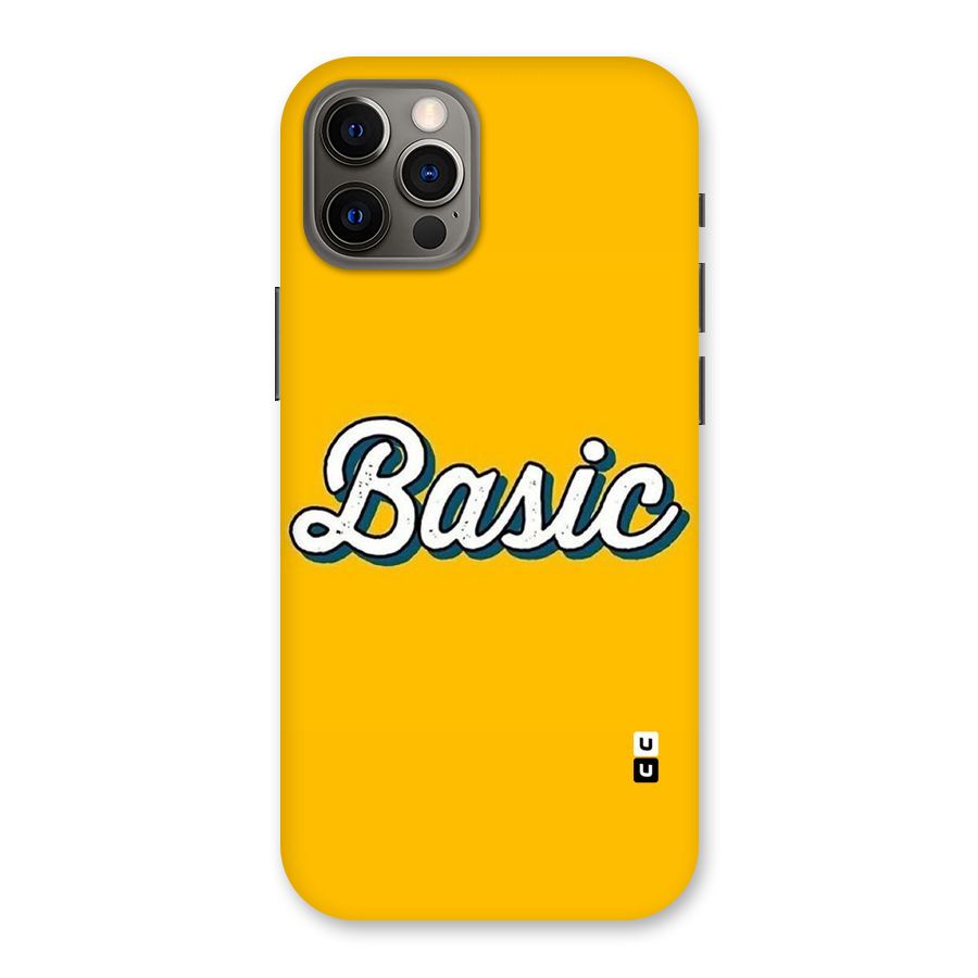 Basic Yellow Back Case for iPhone 12 Pro