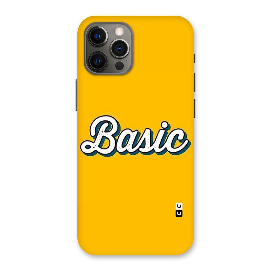 Basic Yellow Back Case for iPhone 12 Pro Max