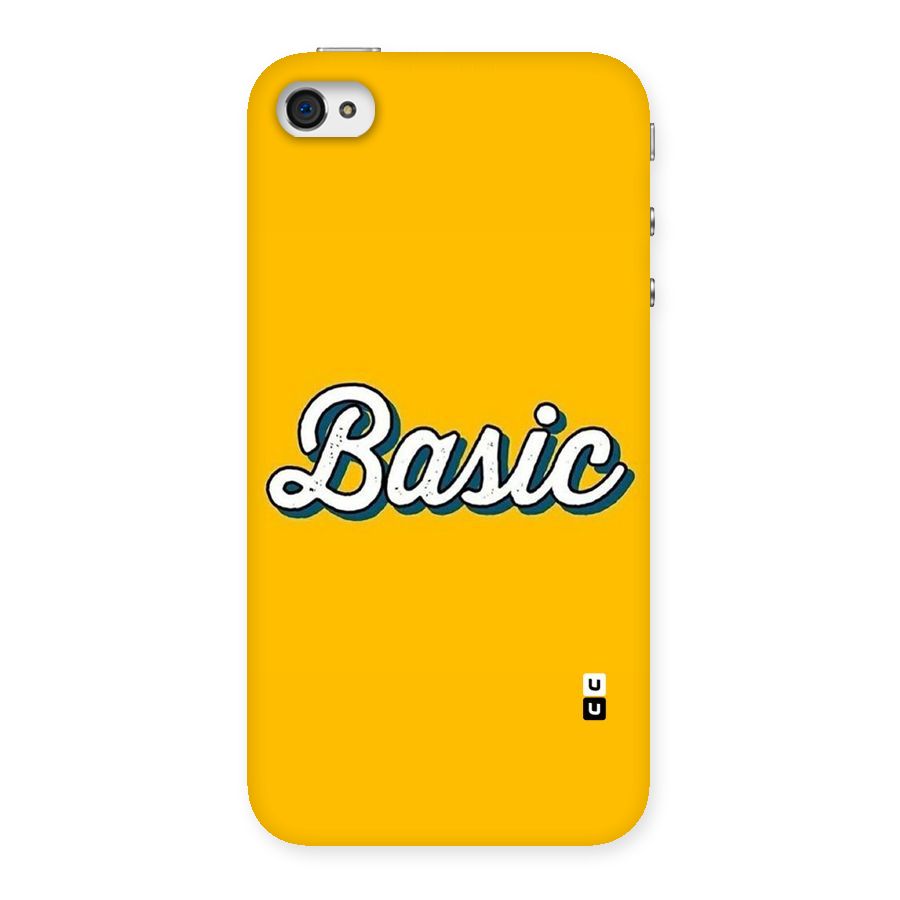 Basic Yellow Back Case for iPhone 4 4s