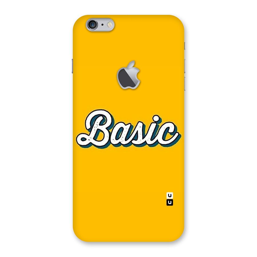 Basic Yellow Back Case for iPhone 6 Plus 6S Plus Logo Cut