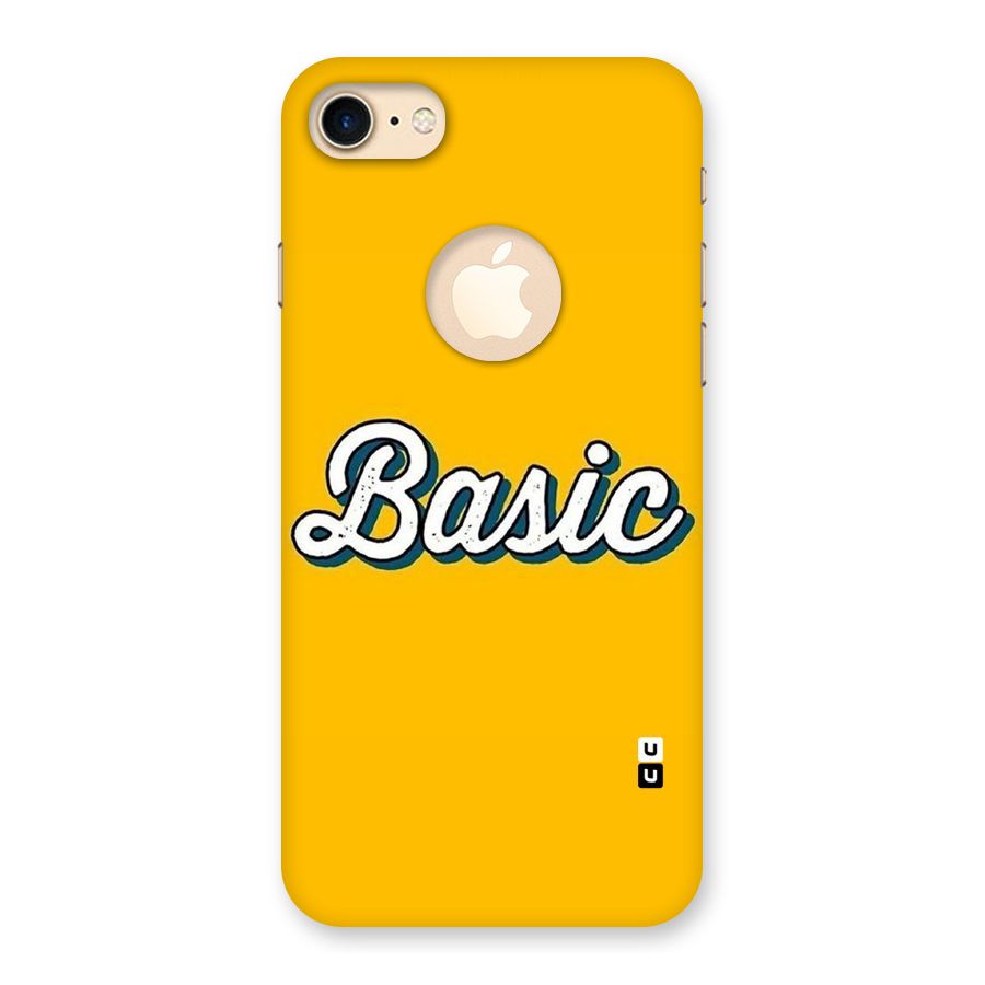 Basic Yellow Back Case for iPhone 7 Logo Cut