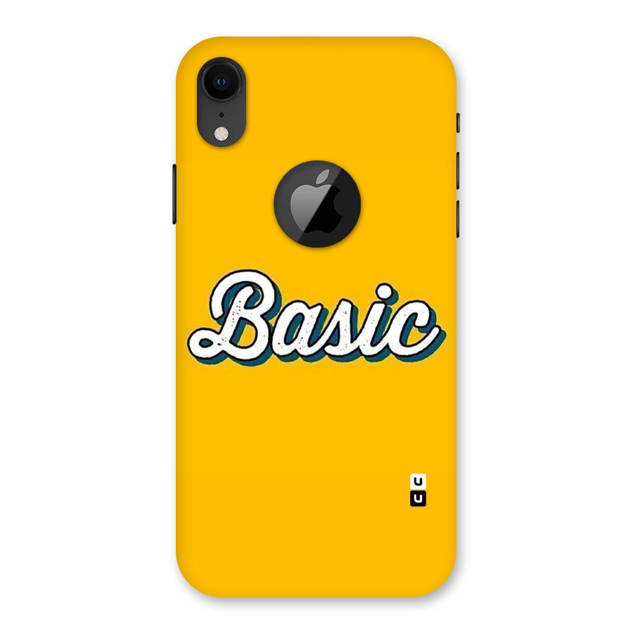 Basic Yellow Back Case for iPhone XR Logo Cut