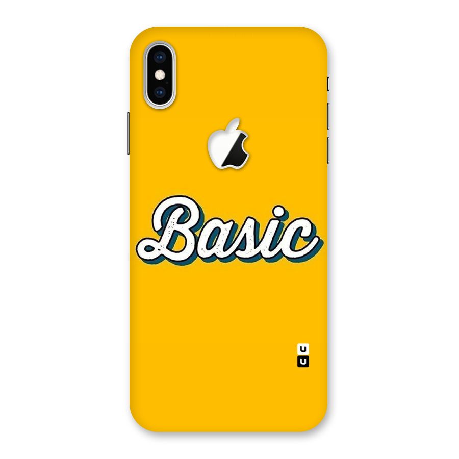 Basic Yellow Back Case for iPhone XS Max Apple Cut