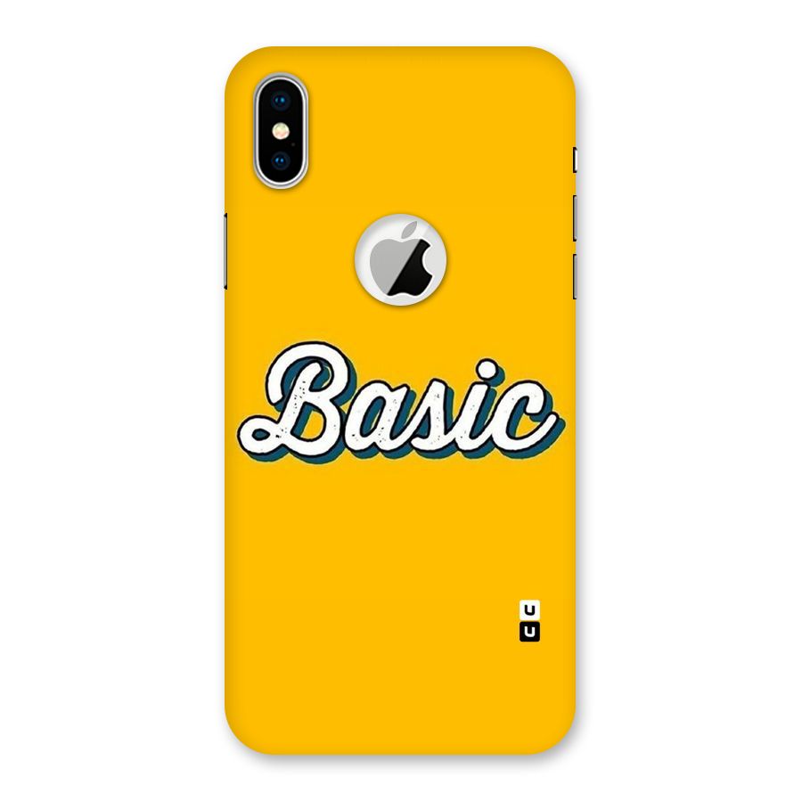 Basic Yellow Back Case for iPhone X Logo Cut