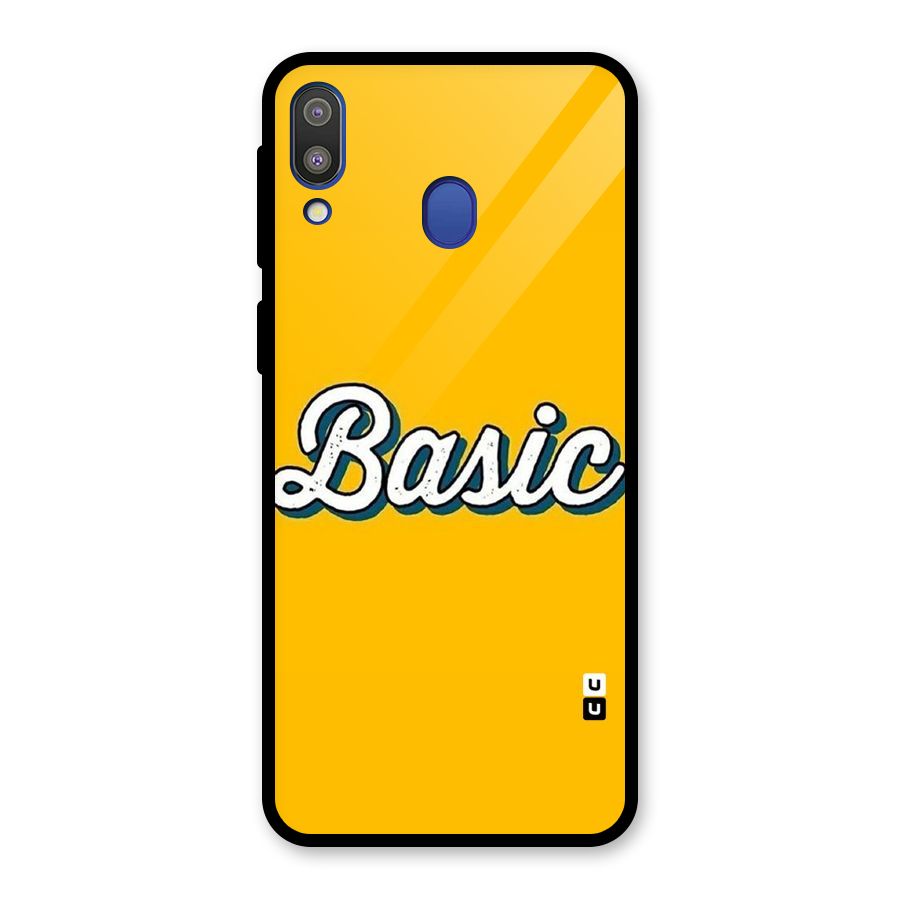 Basic Yellow Glass Back Case for Galaxy M20