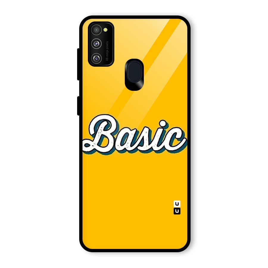 Basic Yellow Glass Back Case for Galaxy M30s