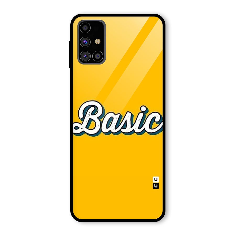 Basic Yellow Glass Back Case for Galaxy M31s