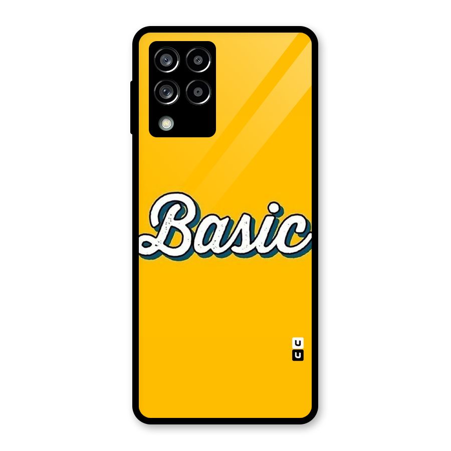 Basic Yellow Glass Back Case for Galaxy M53 5G