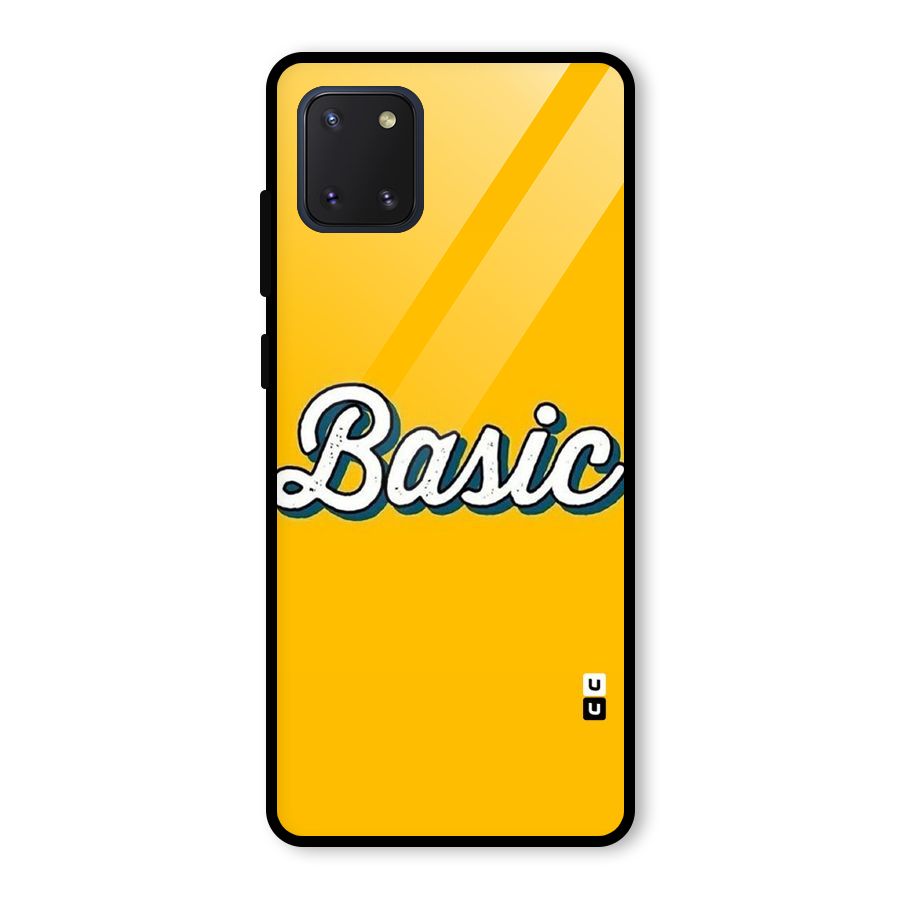 Basic Yellow Glass Back Case for Galaxy Note 10 Lite