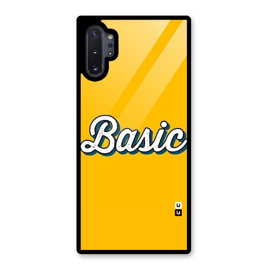 Basic Yellow Glass Back Case for Galaxy Note 10 Plus