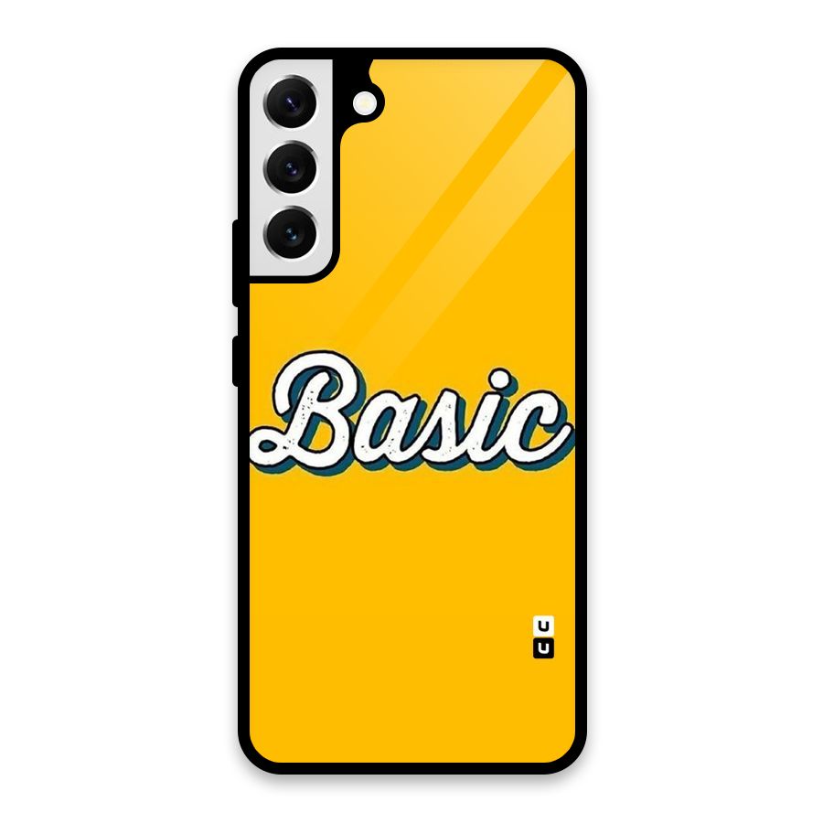 Basic Yellow Glass Back Case for Galaxy S22 Plus 5G