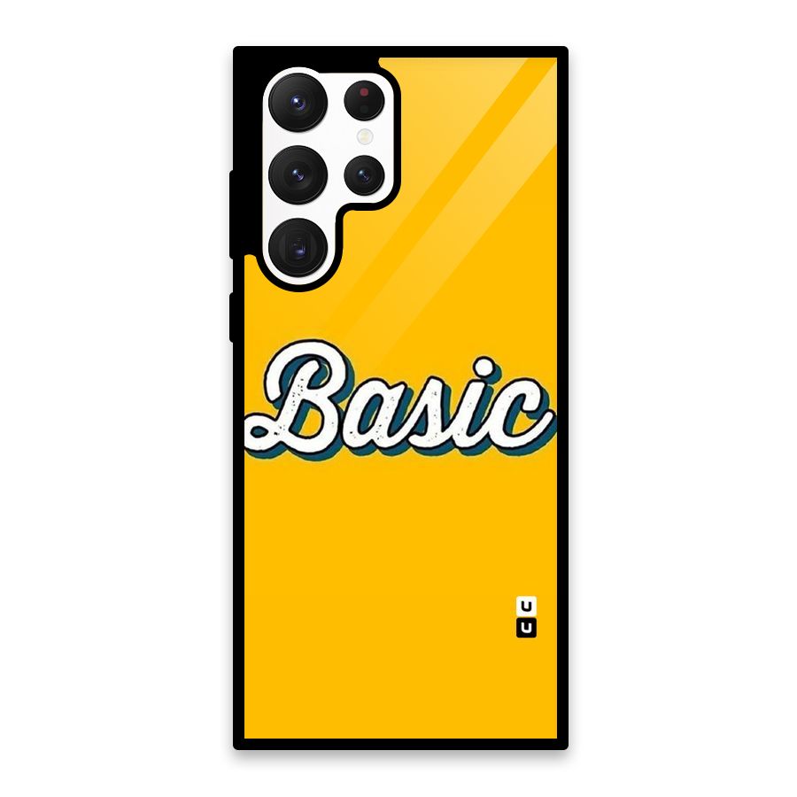Basic Yellow Glass Back Case for Galaxy S22 Ultra 5G