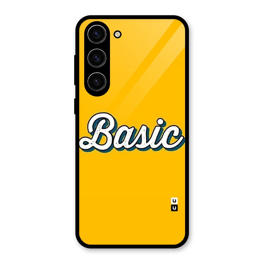 Basic Yellow Glass Back Case for Galaxy S23 Plus