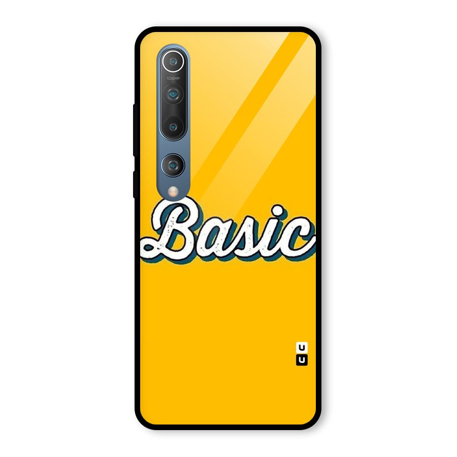 Basic Yellow Glass Back Case for Mi 10