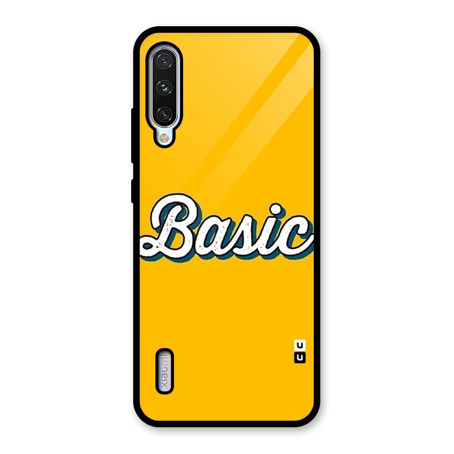 Basic Yellow Glass Back Case for Mi A3