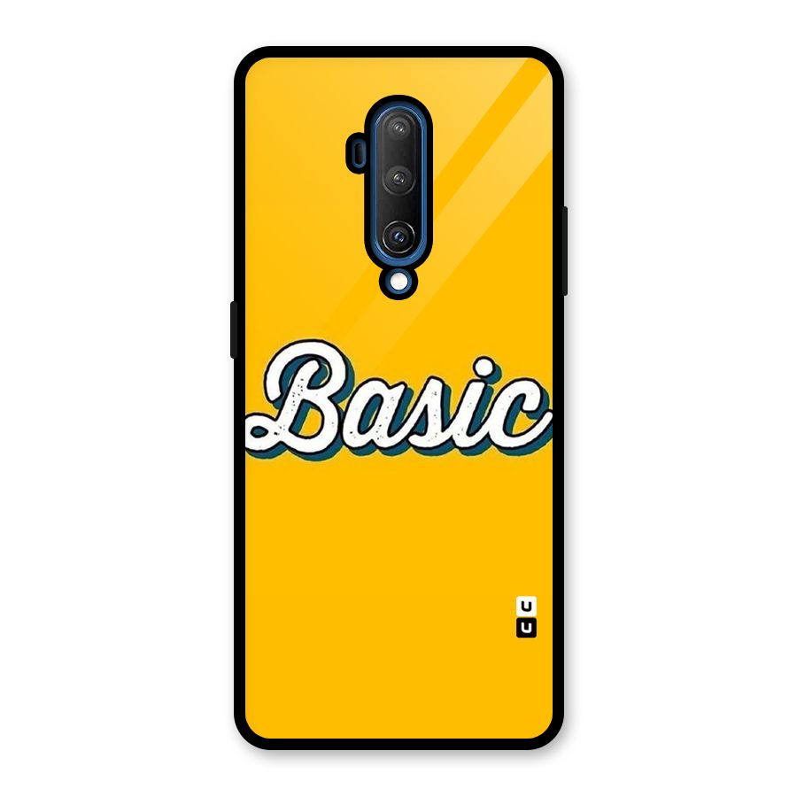 Basic Yellow Glass Back Case for OnePlus 7T Pro