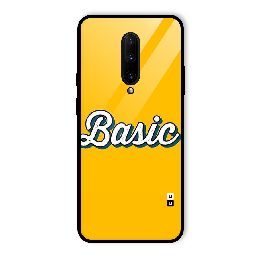 Basic Yellow Glass Back Case for OnePlus 7 Pro