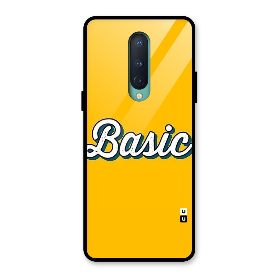 Basic Yellow Glass Back Case for OnePlus 8