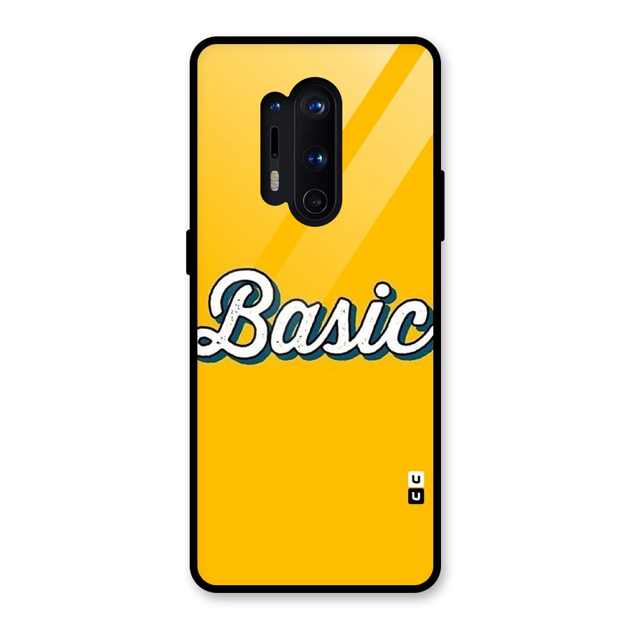 Basic Yellow Glass Back Case for OnePlus 8 Pro