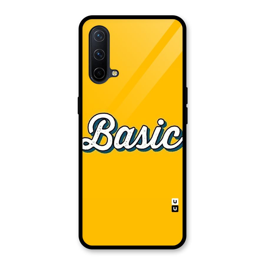 Basic Yellow Glass Back Case for OnePlus Nord CE 5G