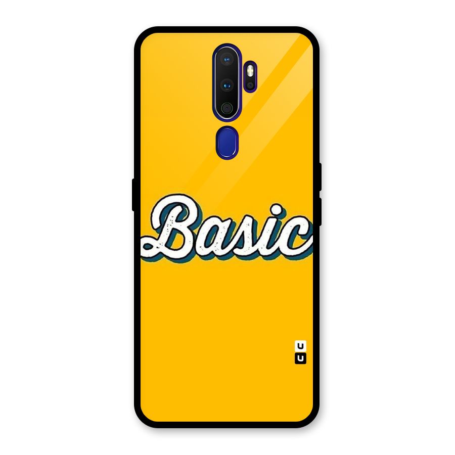 Basic Yellow Glass Back Case for Oppo A9 (2020)