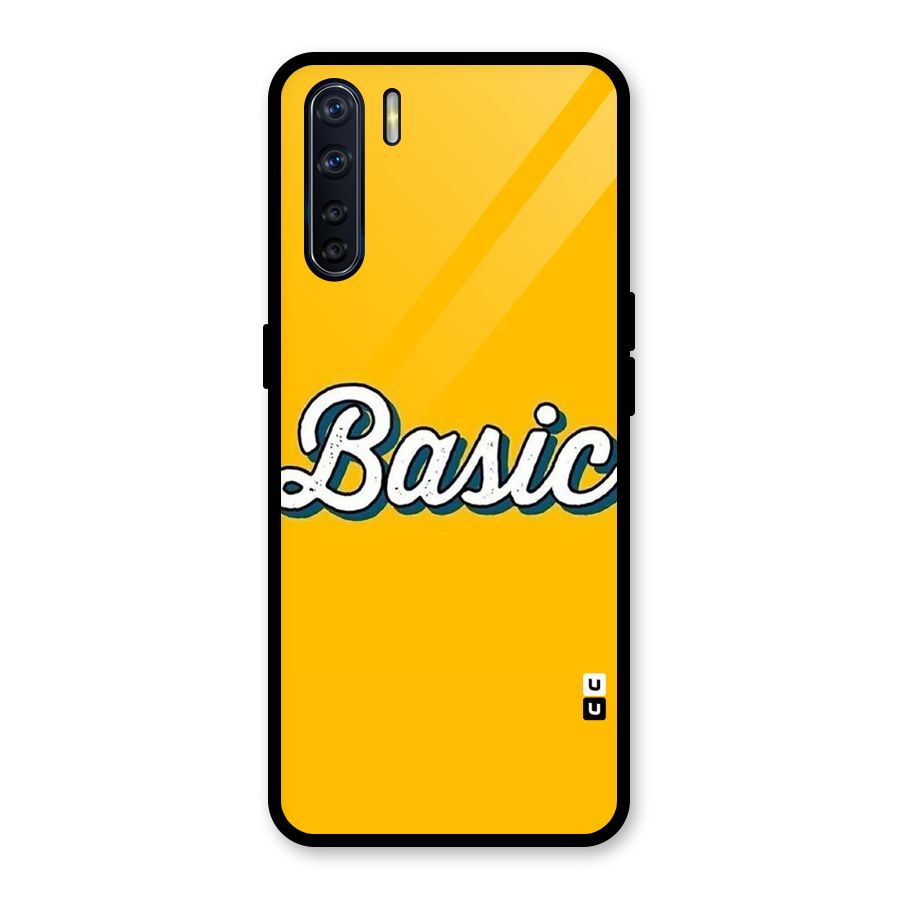 Basic Yellow Glass Back Case for Oppo F15