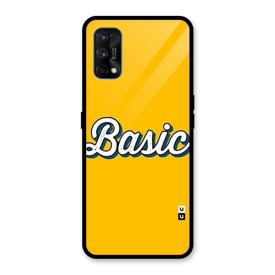 Basic Yellow Glass Back Case for Realme 7 Pro