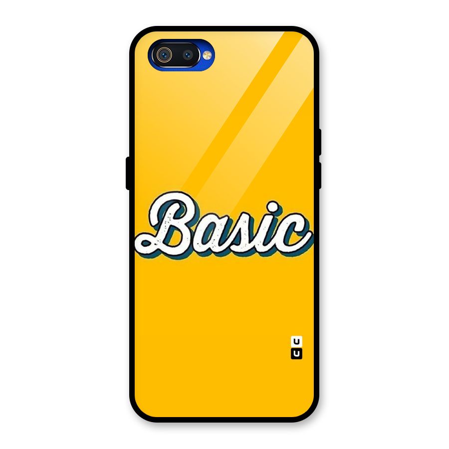 Basic Yellow Glass Back Case for Realme C2
