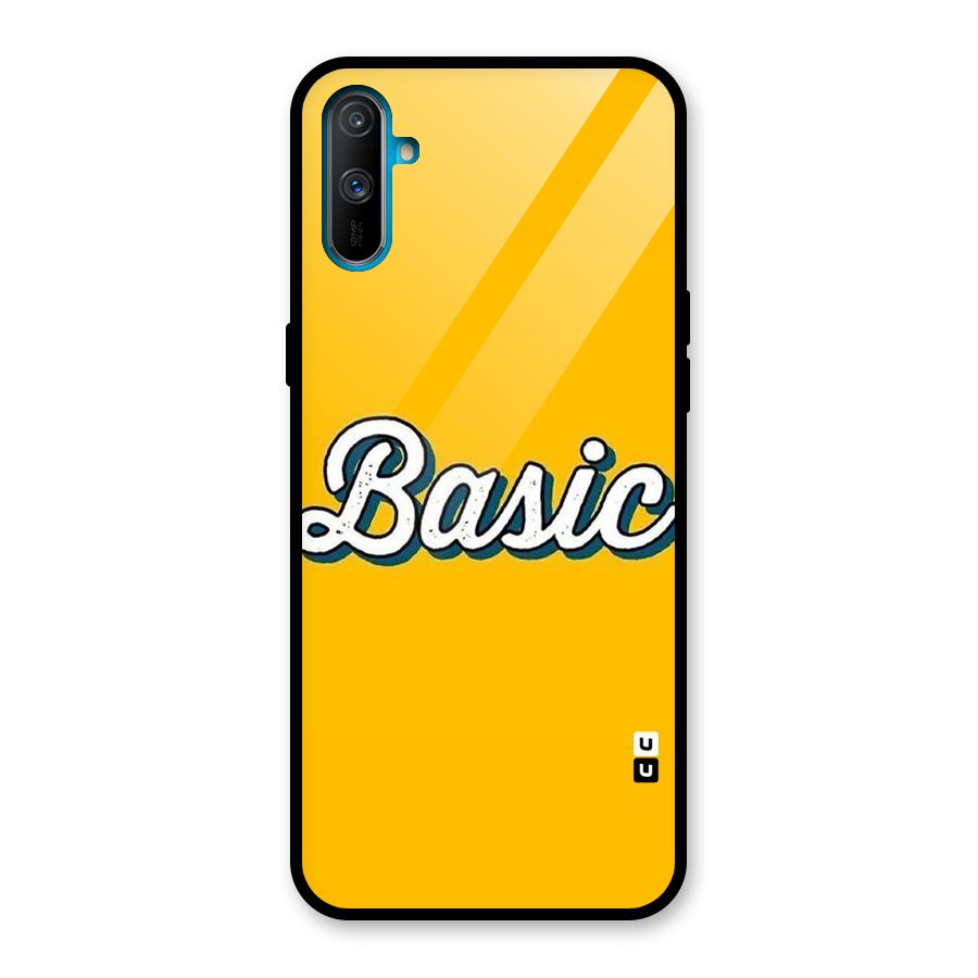 Basic Yellow Glass Back Case for Realme C3