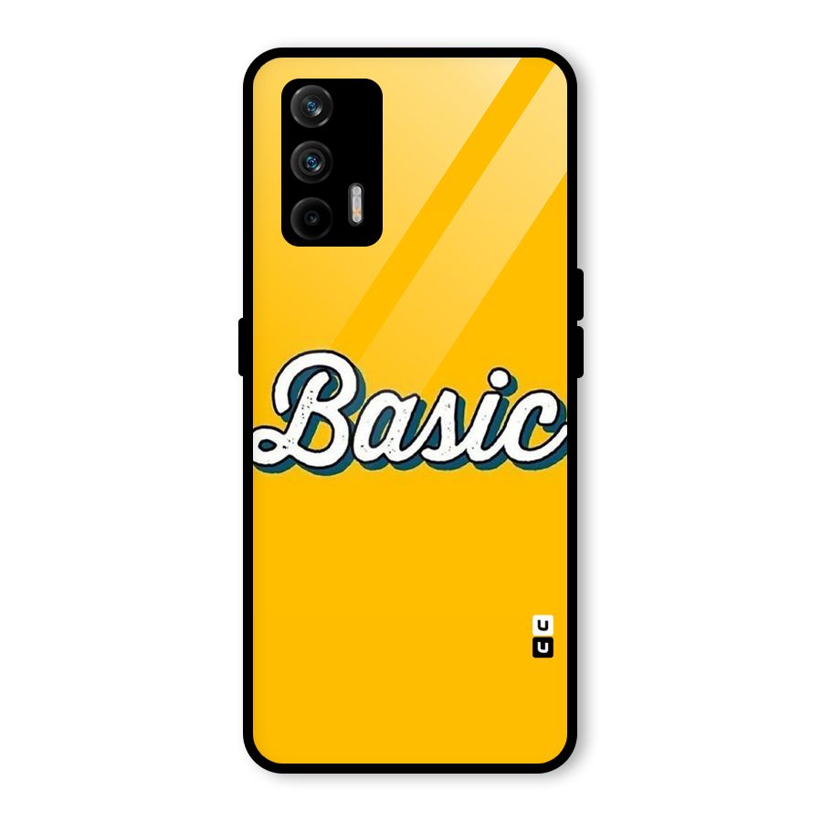 Basic Yellow Glass Back Case for Realme GT 5G