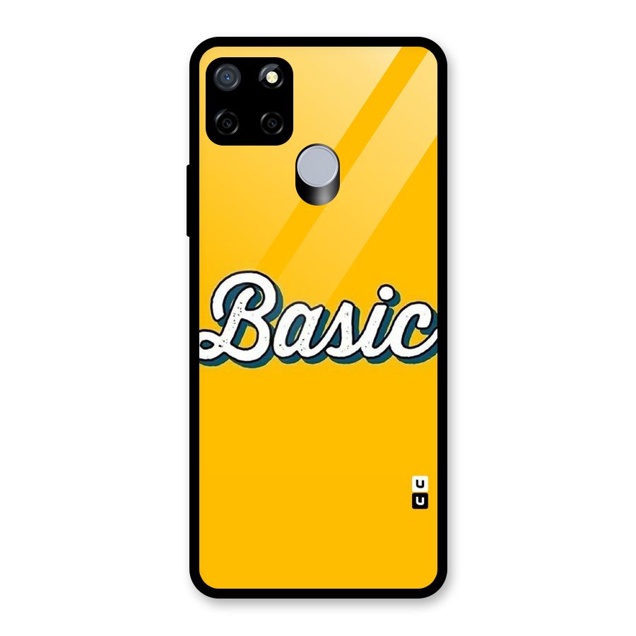 Basic Yellow Glass Back Case for Realme Narzo 20