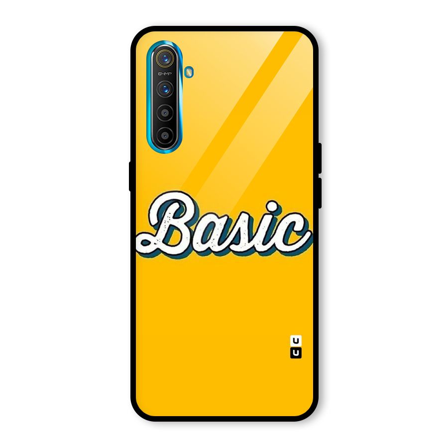 Basic Yellow Glass Back Case for Realme X2